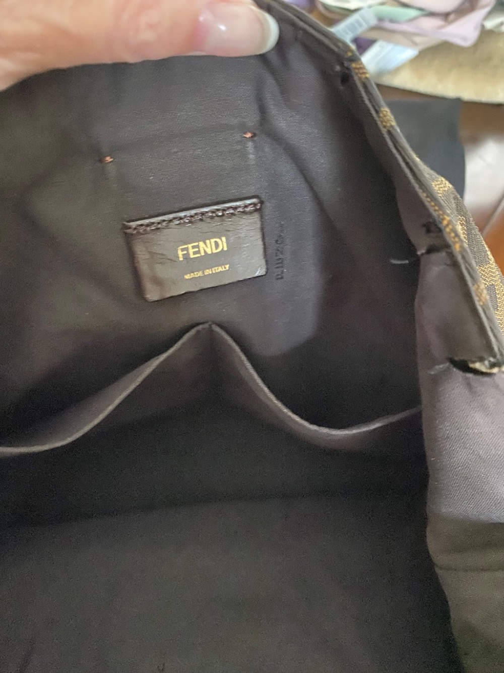 FENDI Canvas XL Hobo/Tote NO SHOULDER STRAP - FOR PARTS OR ADD YOUR OWN STRAP - Picture 8 of 11